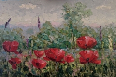 dawn-at-the-poppy-field-2.-2020.-oil-on-canvas-60x40-cm